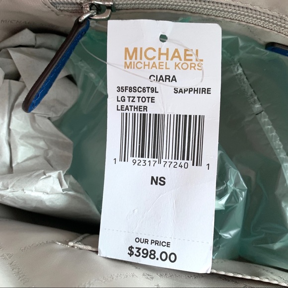 Michael Kors Ciara Tote Sapphire Blue - Picture 6 of 6